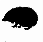 Hedgehog Silhouette Decal Sticker